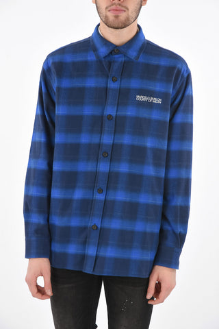 camicia a quadri in flanella spray tiger