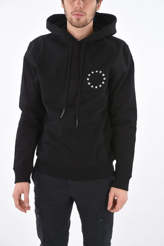stars embroidered hoodie sweatshirt