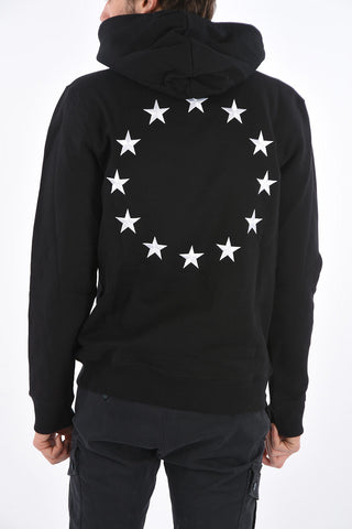 stars embroidered hoodie sweatshirt