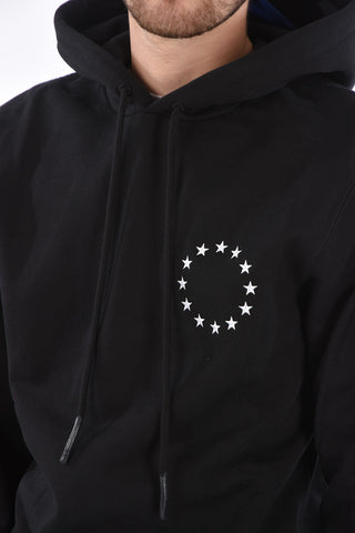 stars embroidered hoodie sweatshirt