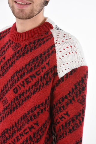 Crew Neck Two Tone Jacquard Pullover