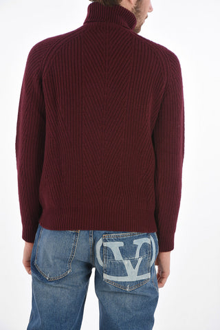 Virgin wool and cashmere turtleneck sweater