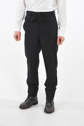 virgin wool belt loops trousers