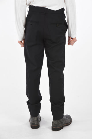 pantalone con passanti in lana vergine