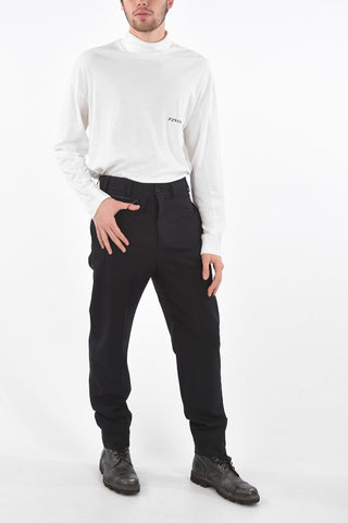 virgin wool belt loops trousers