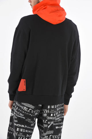 Kangaroo Pocket Hoodie with Nylon Hood