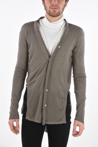 cardigan in lana vergine con bottoni automatici