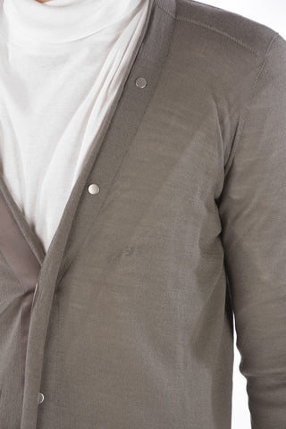 cardigan in lana vergine con bottoni automatici