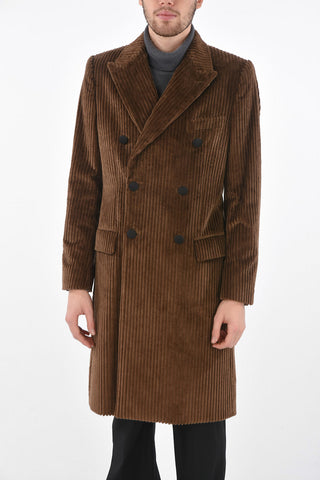 velvet double breasted Chesterfield coat