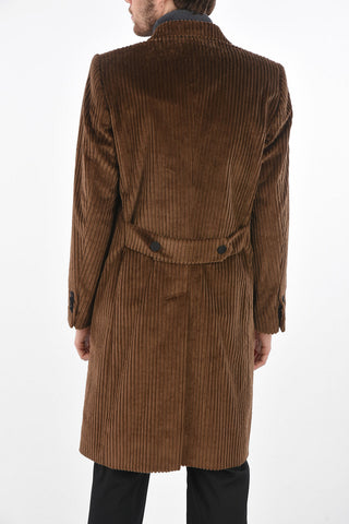 velvet double breasted Chesterfield coat