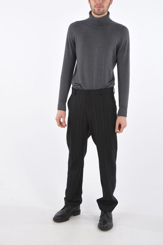 pinstriped belt loops pants