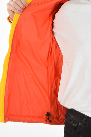 wool detail down jacket