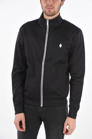 half zip mock-neck sweatshirt