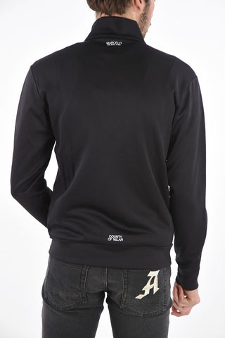 half zip mock-neck sweatshirt
