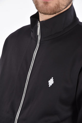 half zip mock-neck sweatshirt