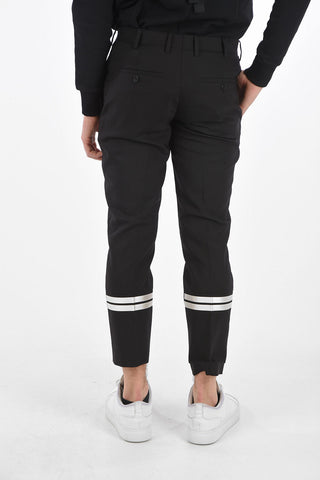SLIM FIT Pants with Ankle Applications