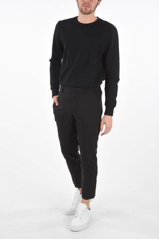 SLIM FIT Pants with Ankle Applications