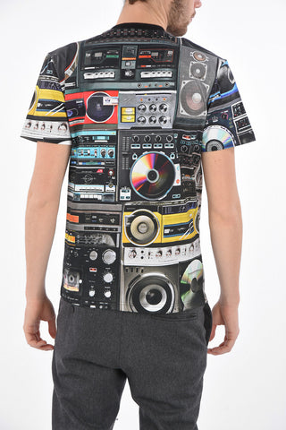 Crew Neck RADIO T-Shirt with All-Over Prints