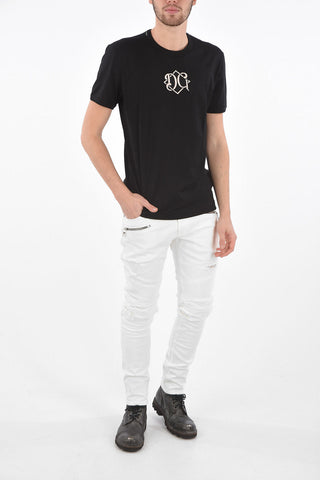 Embroidered Logo Crew Neck T-Shirt
