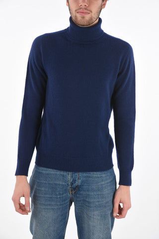 Virgin wool and cashmere turtleneck sweater