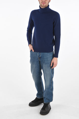 Virgin wool and cashmere turtleneck sweater