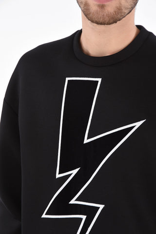 Sweatshirt THUNDERBOLT with Embroidery and Application