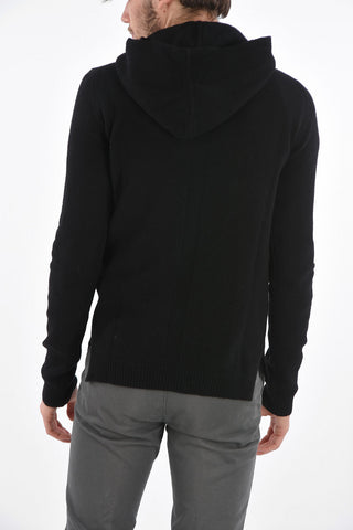 cashmere and wool sweater with hood