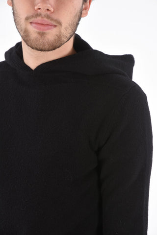 cashmere and wool sweater with hood
