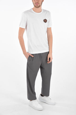 Embroidered Logo Crew Neck T-Shirt