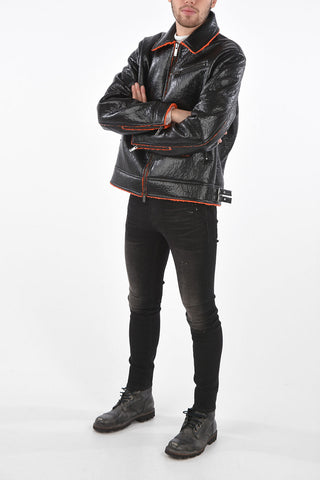 ecoleather full zip outerwear jacket