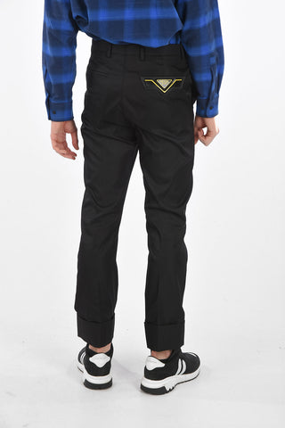 Nylon Stirrup Pants with Contrast Logo