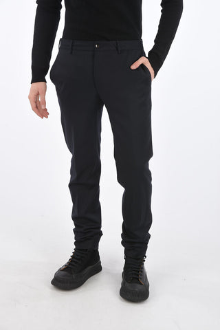 slim fit belt loops trousers
