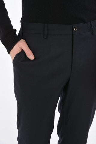slim fit belt loops trousers