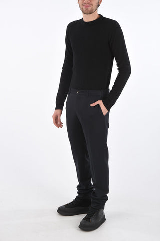 slim fit belt loops trousers