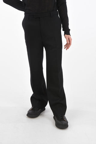 3 Pocket Wool Pants with Hidden Fastening