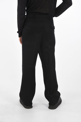 3 Pocket Wool Pants with Hidden Fastening