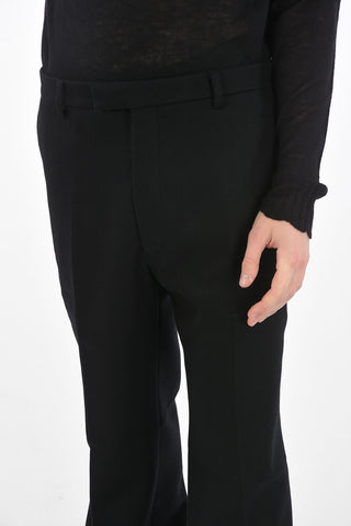 3 Pocket Wool Pants with Hidden Fastening