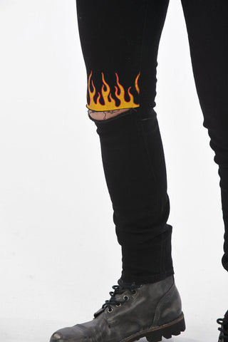 15cm stretch denim FLAME jeans