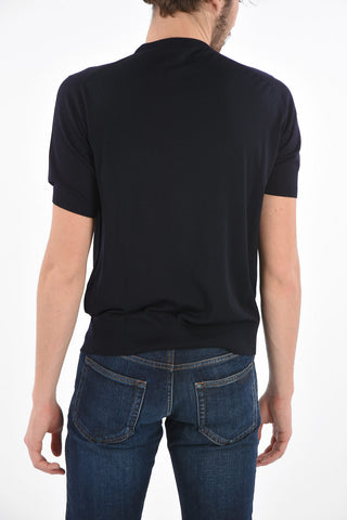 T-Shirt Basic Girocollo in Lana Pettinata