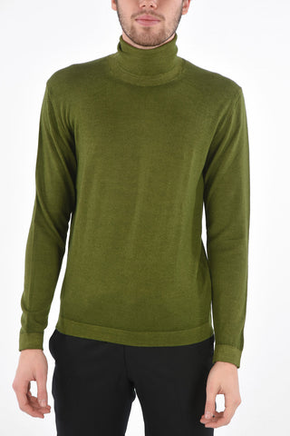 maglia a collo alto in lana merino