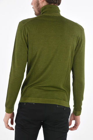 maglia a collo alto in lana merino