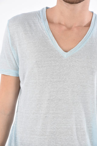 flax v-neck t-shirt