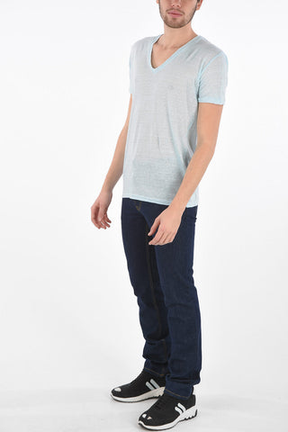 flax v-neck t-shirt