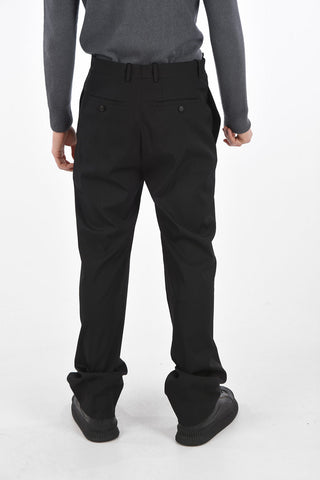 pantalone in misto lana con passanti 