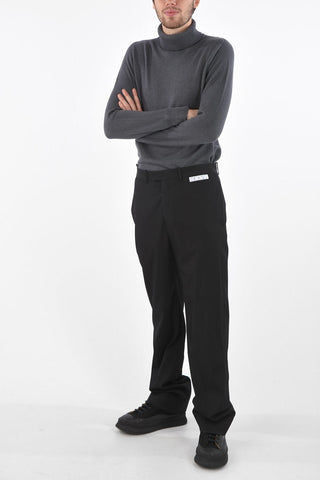 wool blend belt loops trousers