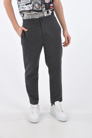4 Pocket Pants with Elastic Waistband