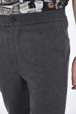 4 Pocket Pants with Elastic Waistband