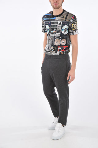 4 Pocket Pants with Elastic Waistband