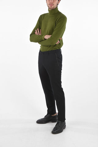 Stretchy Virgin Wool-blend Straight-leg Pants