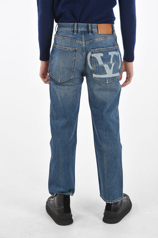 20cm Mid-rise waist straight fit jeans